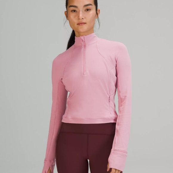 It's Rulu Run Cropped 1/2 Zip (Pink Taupe) - Picture 2 of 10